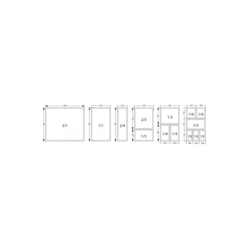 MATFER Bac Gastronorme | Bac Gastronorme*Bac Gastronorme Inox GN 2/4 H 4cm Bourgeat