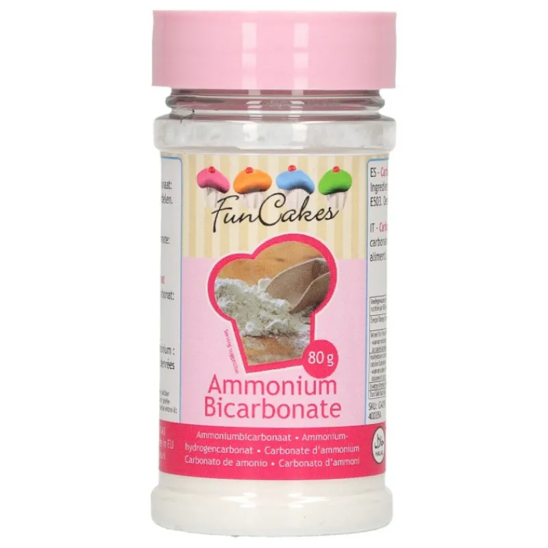 FUNCAKES Levures | Additifs Alimentaires*Bicarbonate d'Ammonium 80g