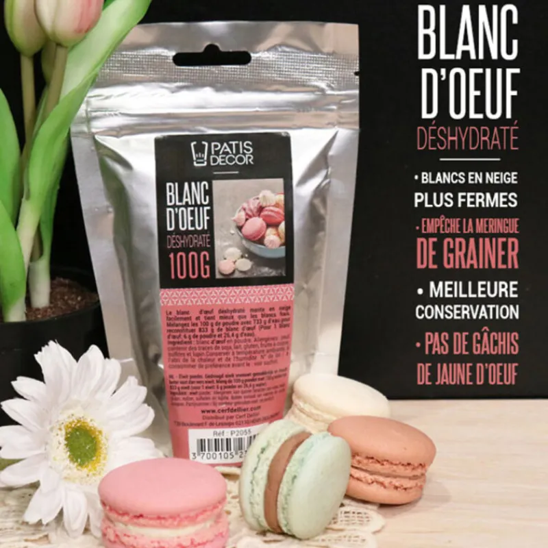 PATISDECOR Produits Pâtisserie*Blanc d'Oeuf en Poudre 100 g Patisdécor