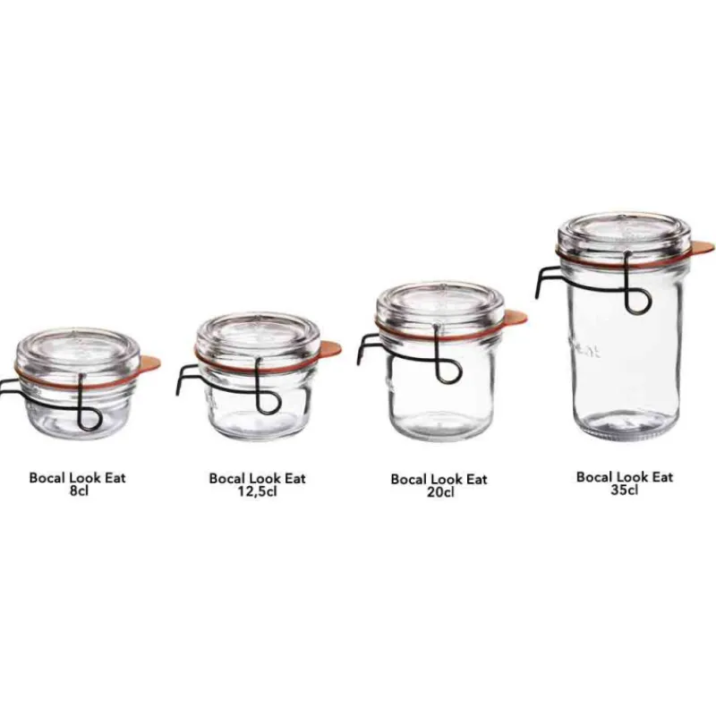 LUIGI BORMIOLI Conservation*Bocal en Verre 35 cl (x6) Lock Eat