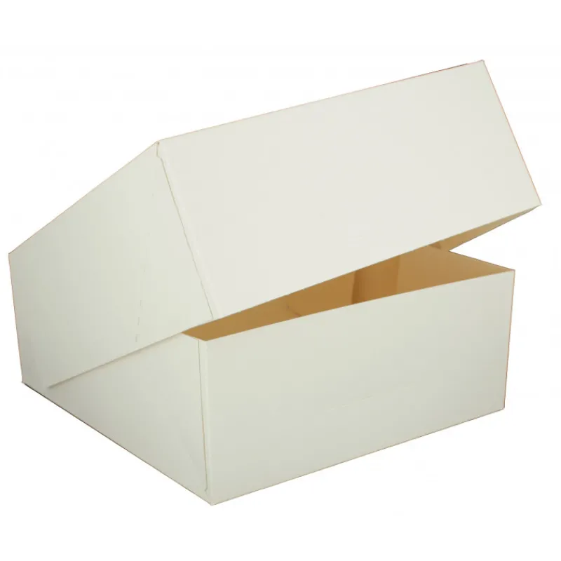 Cuisine Addict Emballage Alimentaire*Boîte pâtissière blanche - 29 x H 5 cm - (x50)