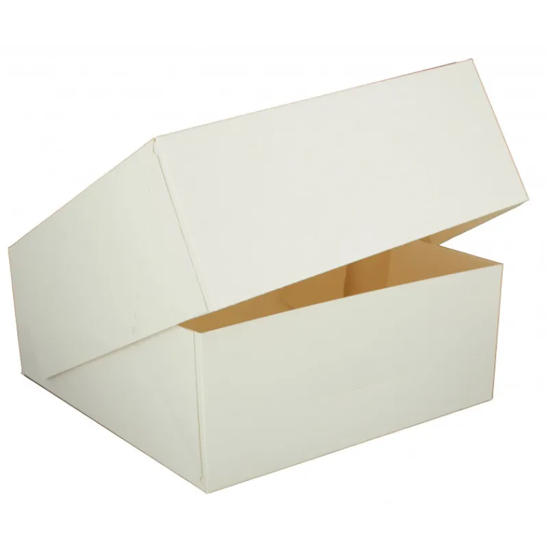 Cuisine Addict Emballage Alimentaire*Boîte pâtissière blanche - 26 x H 5 cm - (x50)