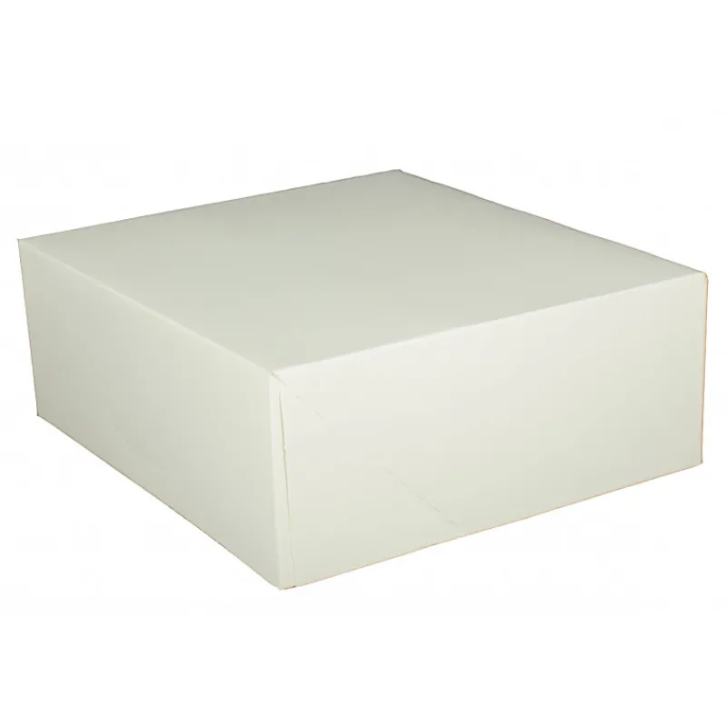 Cuisine Addict Emballage Alimentaire*Boîte pâtissière blanche - 29 x H 5 cm - (x50)