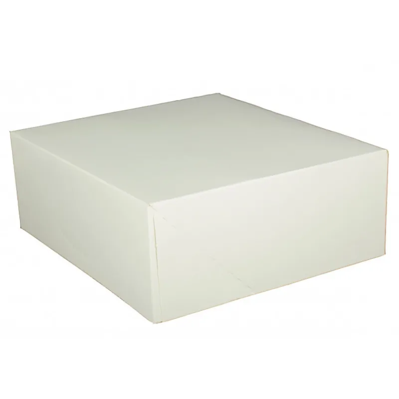 Cuisine Addict Emballage Alimentaire*Boîte pâtissière blanche - 23 x H 5 cm - (x50)