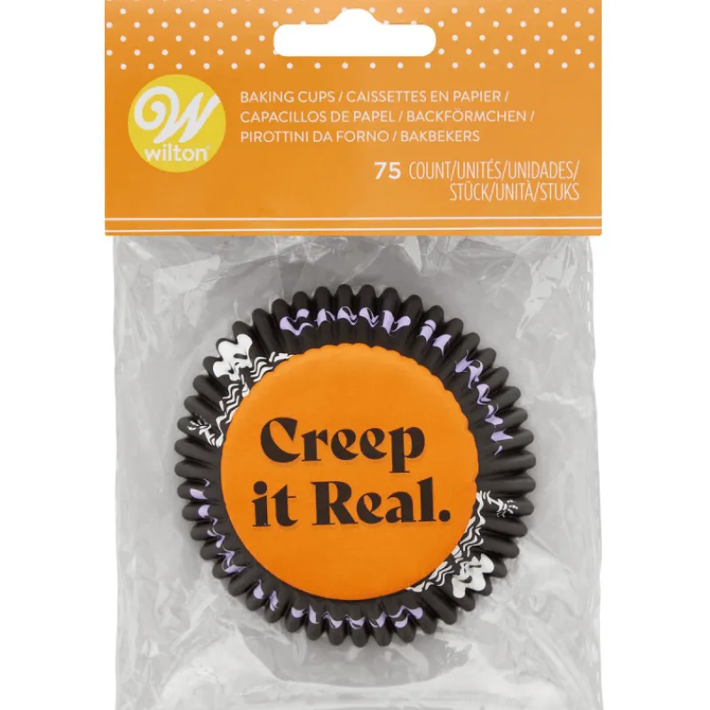 WILTON Moules En Papier*Caissettes Cupcakes Squelette Halloween (x75)