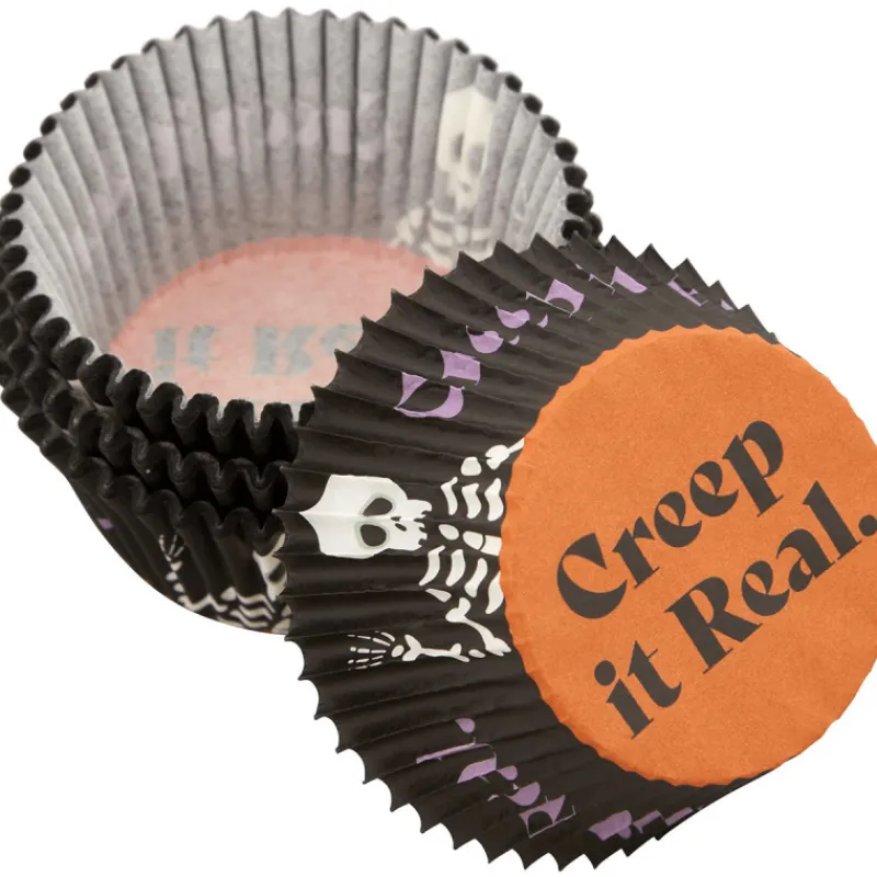 WILTON Moules En Papier*Caissettes Cupcakes Squelette Halloween (x75)