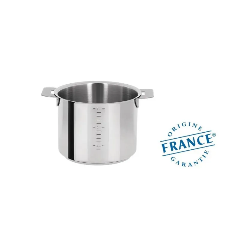 CRISTEL Casseroles*Casserole Haute Graduée Ø 14 cm Mutine Manche Amovible Inox