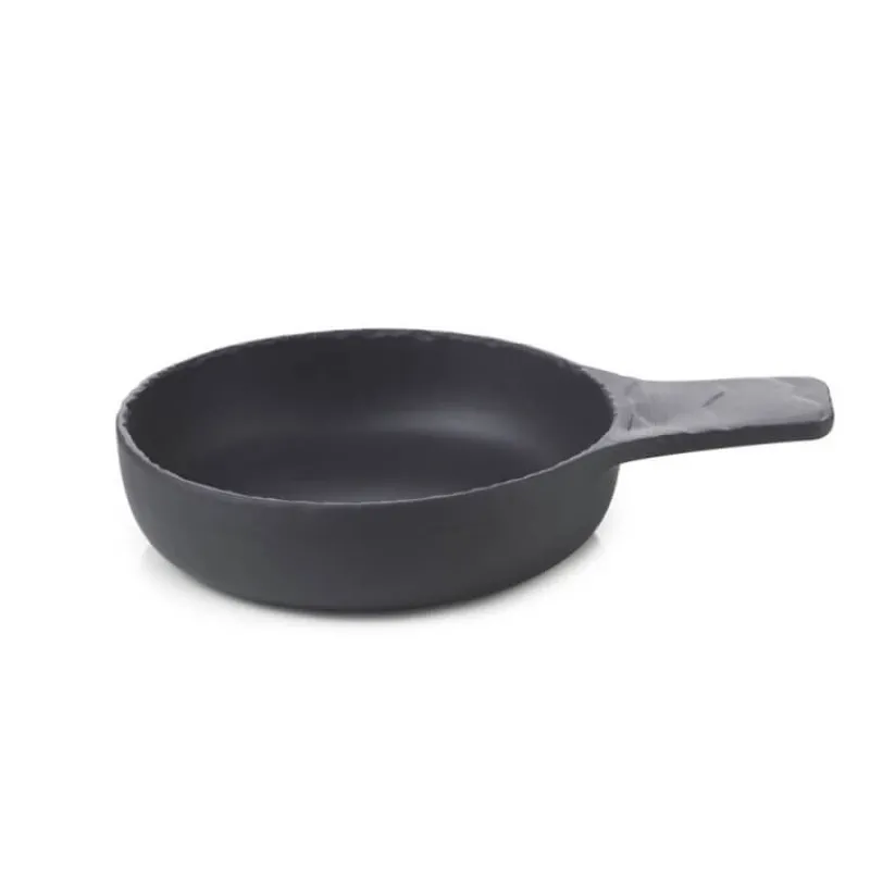 REVOL Servir, Présenter | Plat De Cuisson*Cassolette avec Manche Ardoise 18 cm Basalt