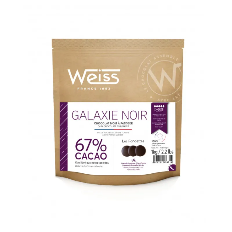 WEISS Chocolat De Couverture*Chocolat Noir 67% 1 kg Galaxie