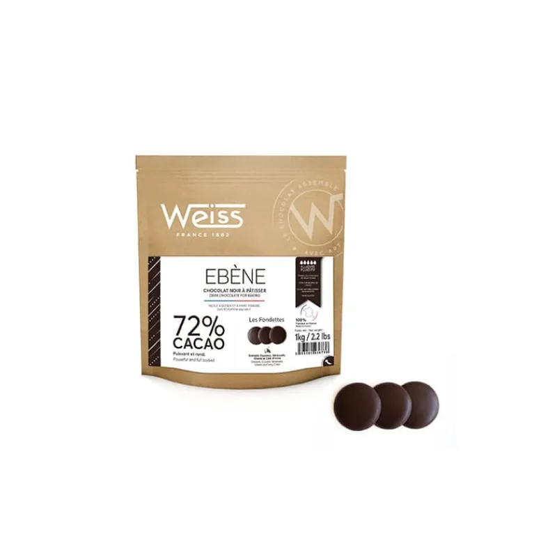 WEISS Chocolat De Couverture*Chocolat Noir 72% Ebène 1 kg