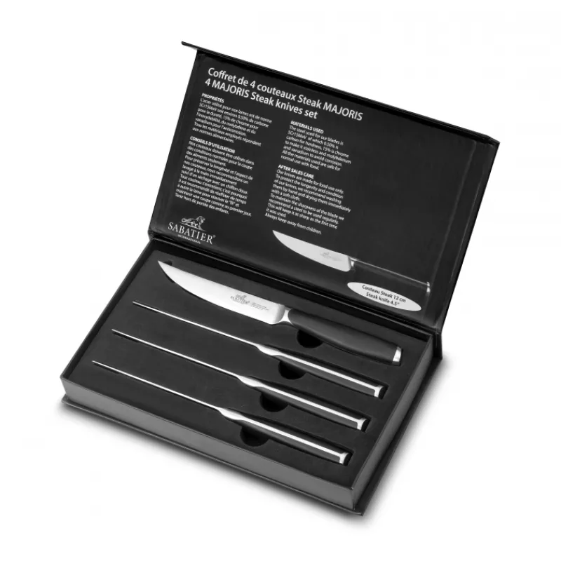 SABATIER Couverts*Coffret 4 Couteaux à Steak 12 cm Majoris