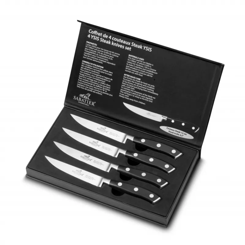 SABATIER Couverts*Coffret 4 Couteaux à Steak 11,5 cm Ysis