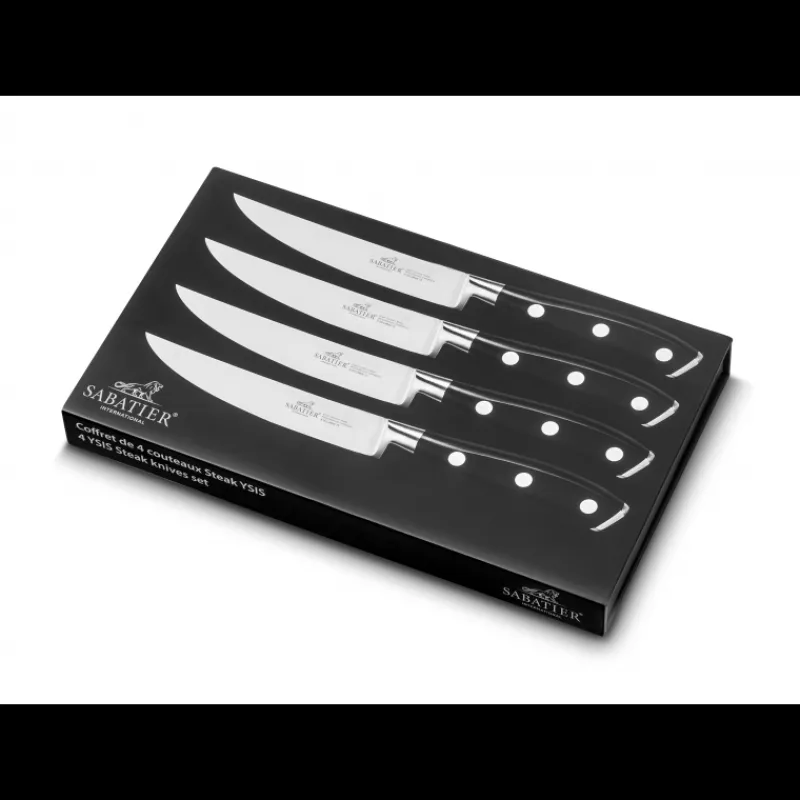 SABATIER Couverts*Coffret 4 Couteaux à Steak 11,5 cm Ysis