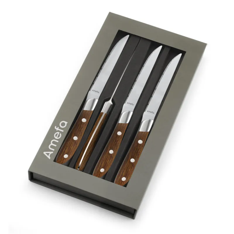 AMEFA Couverts*Coffret 4 Couteaux Steak Achille 23 cm