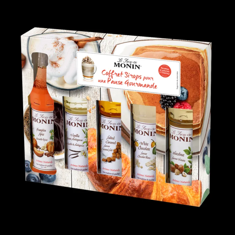 MONIN Jus, Sirops*Coffret Dégustation Sirops pour Pause Gourmande 5 x 5 cl