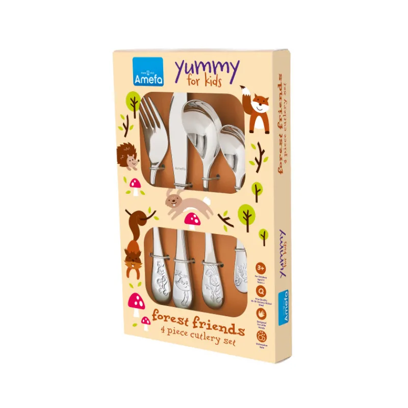 AMEFA Couverts*Coffret Forêt 4 Couverts Enfant