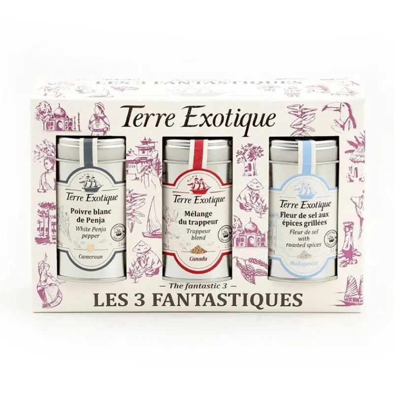 TERRE EXOTIQUE Marinade, Mélange Epices | Epices*Coffret Épices 3 Assortiments Fantastiques