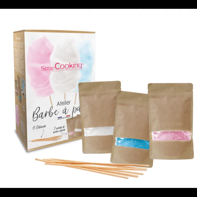 SCRAPCOOKING Préparation Pâtisserie*Coffret Préparation Barbe à Papa 3 x 160 g