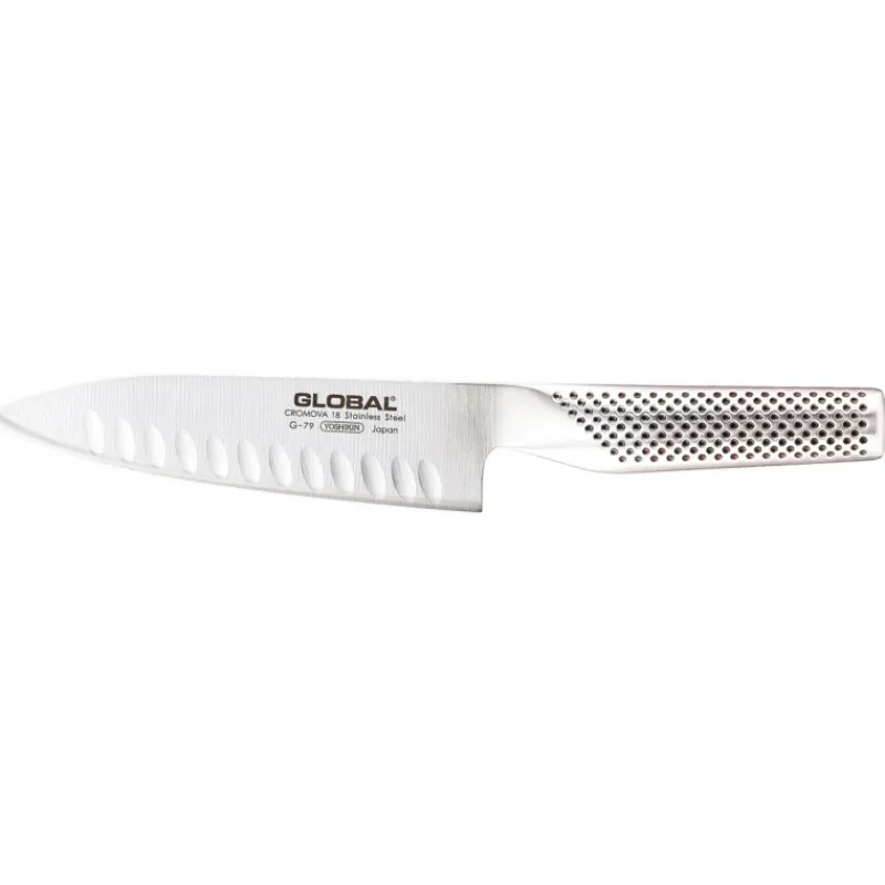 GLOBAL Couteau Japonais*Couteau de Cuisine Lame Alvéolée 16 cm