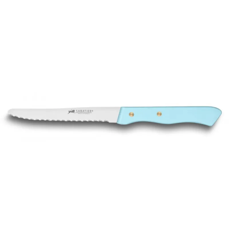 SABATIER Couverts*Couteau de Table Cranté 10,5 cm Turquoise