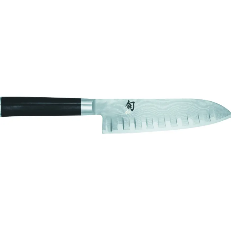 KAI Couteau Santoku | Couteau Japonais*Couteau Santoku 18 cm Lame Alvéolée Shun Classic Damas