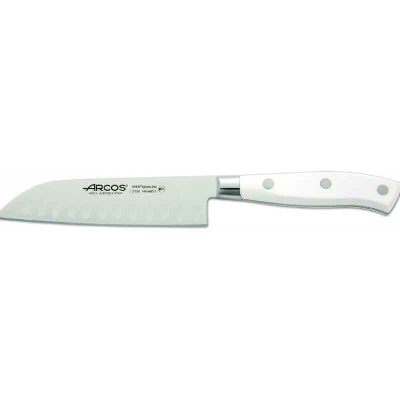 ARCOS Couteau Santoku*Couteau Santoku alvéolé 14 cm RIVIERA blanc