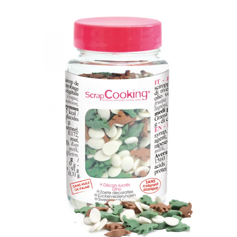 SCRAPCOOKING Décoration Comestible*Décors en Sucre Dinosaure 55 g