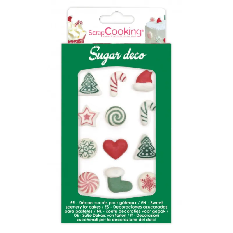 SCRAPCOOKING Décoration Comestible*Décors en Sucre Noël (x12)