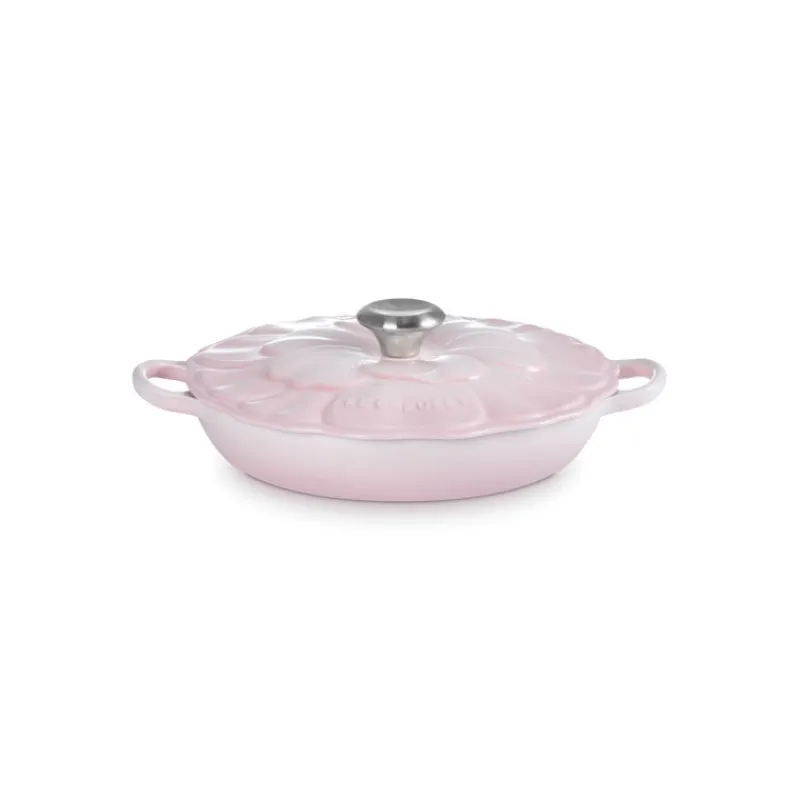 LE CREUSET Faitout*Faitout Fonte Émaillée Pétales Shell Pink 26 cm