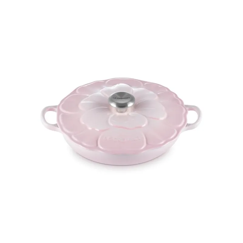 LE CREUSET Faitout*Faitout Fonte Émaillée Pétales Shell Pink 26 cm