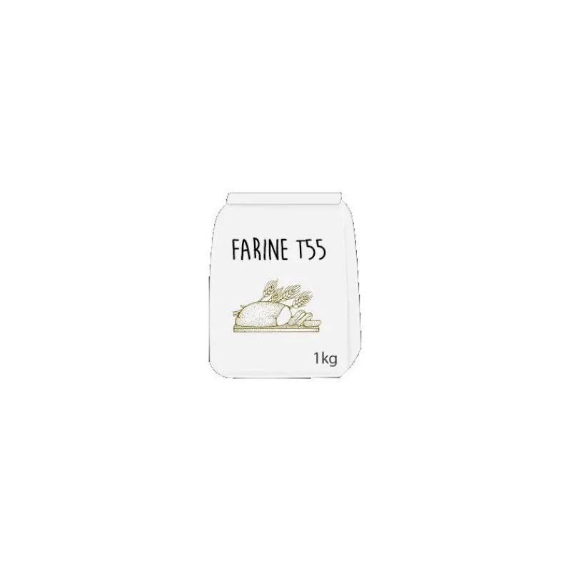 Cuisine Addict Farine*Farine T55 Blé Epi Bleu 1kg