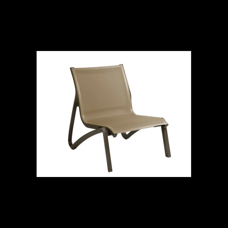 GROSFILLEX Mobilier Lounge | Salon De Jardin Professionnel*Fauteuil Conversationnel Bronze Toile Cognac Sunset