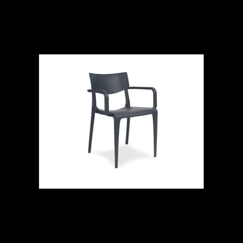 EZPELETA Mobilier Terrasse Restaurant*Fauteuil en Polypropylène Town Anthracite