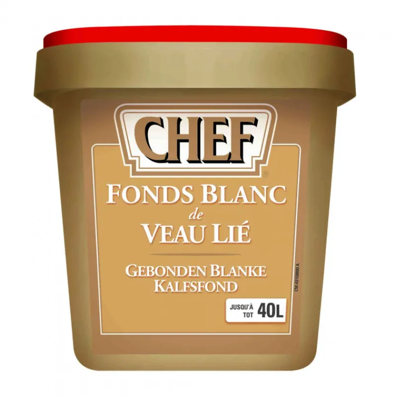 CHEF Fonds De Sauce - Sauces*Fonds blanc de veau lié 40L 800g