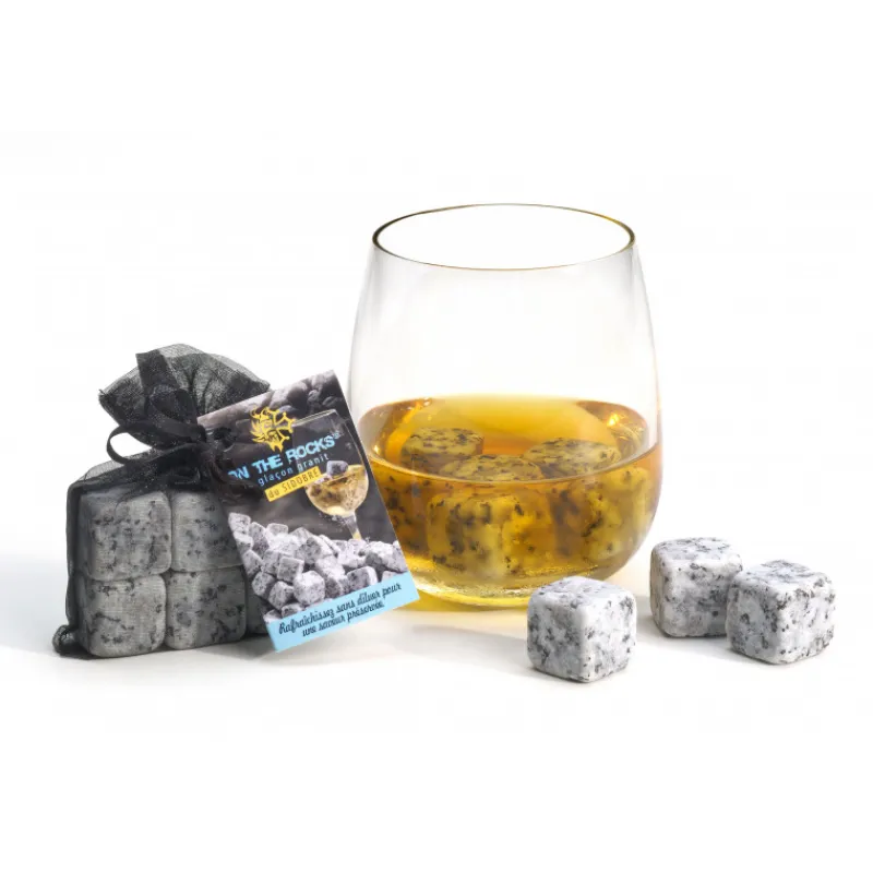 ON THE ROCKS Accessoires Bar*Glaçons Granit Clair du Sidobre x6