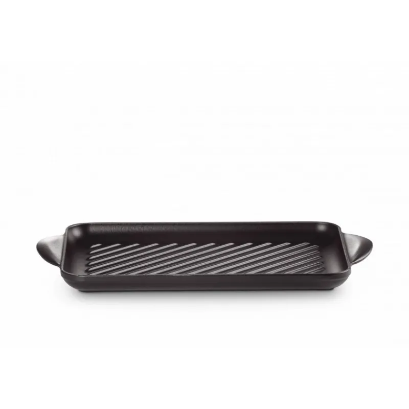 LE CREUSET Plat De Cuisson | Grills*Gril en Fonte Rectangulaire 32 cm Noir Mat