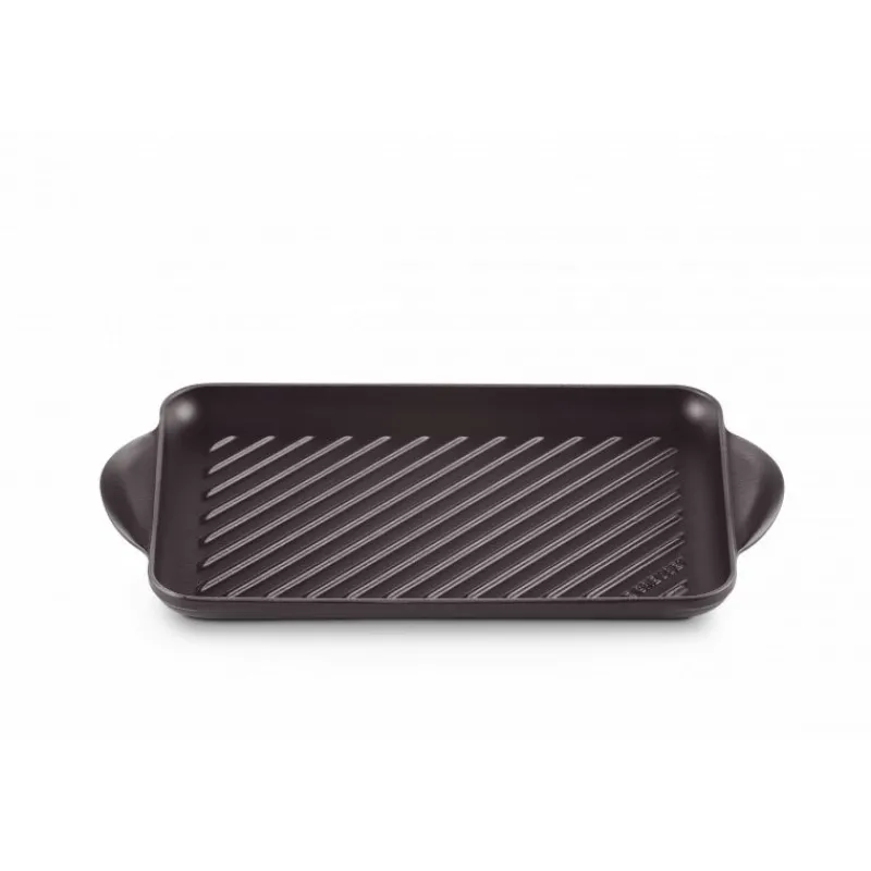 LE CREUSET Plat De Cuisson | Grills*Gril en Fonte Rectangulaire 32 cm Noir Mat