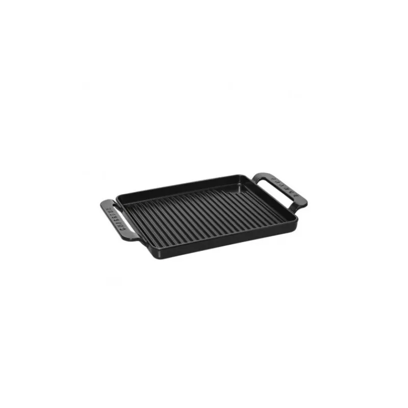 CHASSEUR Grills*Gril en Fonte rectangulaire 35 x 22 cm Noir Mat