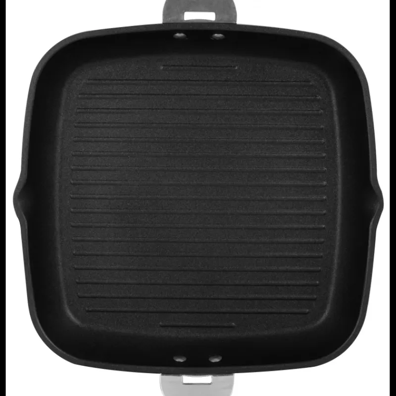 CRISTEL Grills | Poêles*Grill Carré Cookway 28 cm Poignée Amovible Ultralu