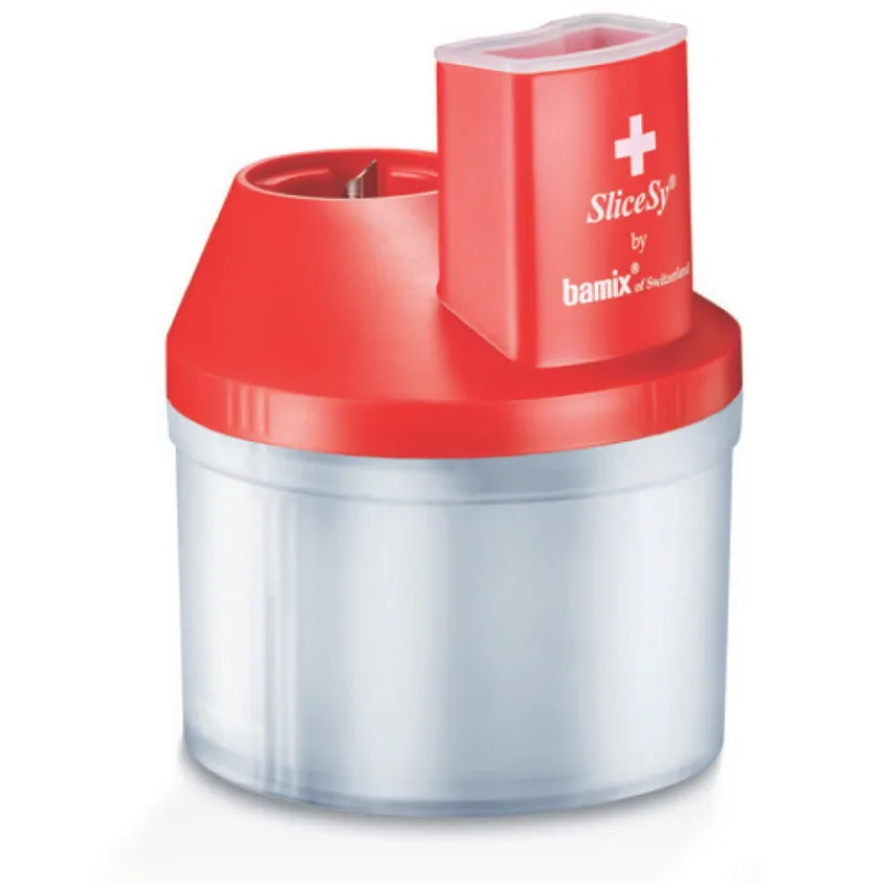 BAMIX Accessoire Mixeur, Batteur | Coupe Légume Électrique*Hachoir Multifonctions 1L SliceSy Rouge