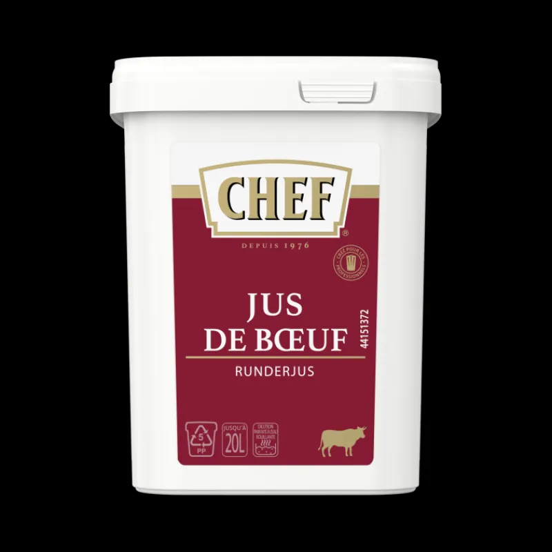 CHEF Fonds De Sauce - Sauces*Jus de Boeuf déshydraté 20L 600g