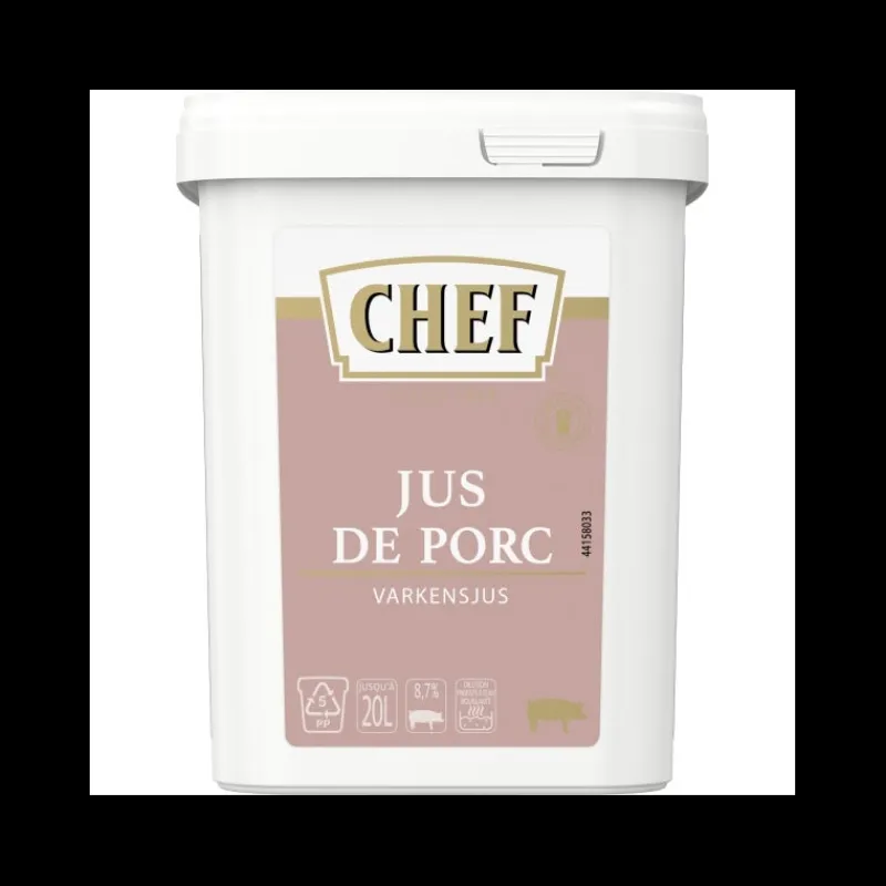 CHEF Fonds De Sauce - Sauces*Jus de Porc déshydraté 20L 600g