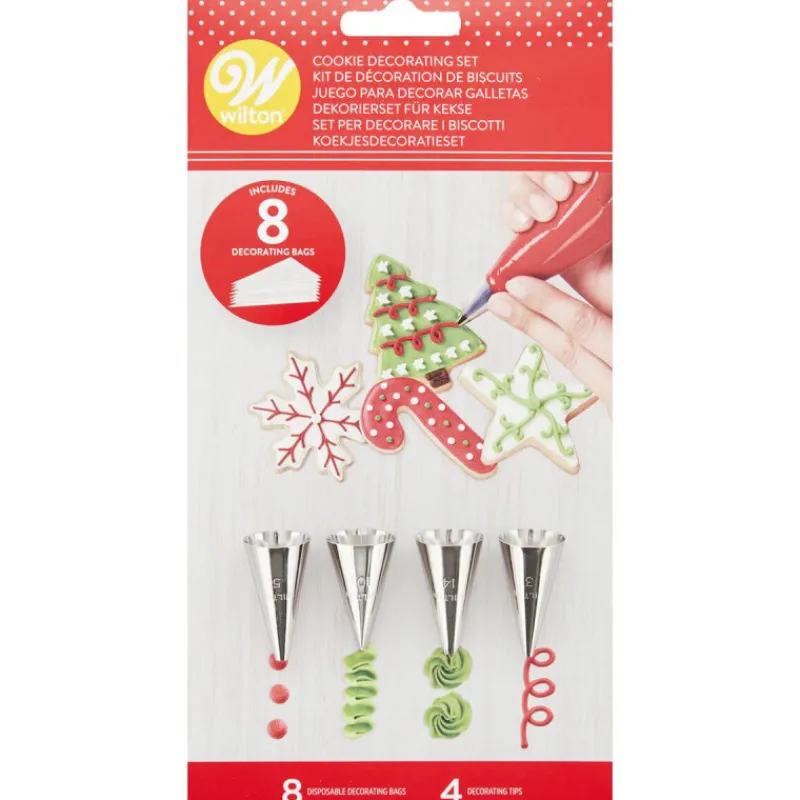 WILTON Poches À Douille Pâtissières | Douilles Pâtisserie*Kit Douille Pâtisserie (x4) et Poches (x8)