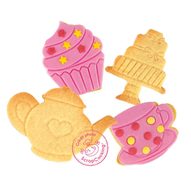 SCRAPCOOKING Emporte Pièce - Découpoir Pâtisserie*Kit Je fais mes biscuits pour le thé