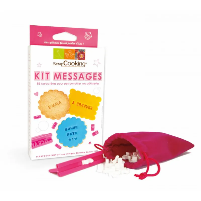 SCRAPCOOKING Emporte Pièce - Découpoir Pâtisserie*Kit Messages Biscuits Personnalisés 85 Emporte pièces