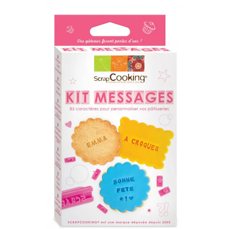 SCRAPCOOKING Emporte Pièce - Découpoir Pâtisserie*Kit Messages Biscuits Personnalisés 85 Emporte pièces