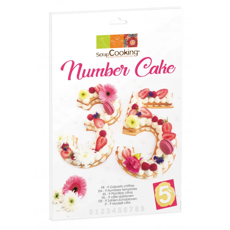 SCRAPCOOKING Ustensiles Décor Gâteau*Kit Number Cake 28 cm