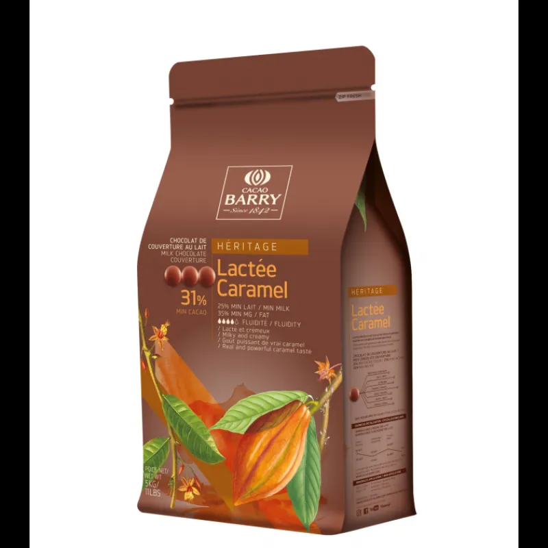 BARRY Chocolat De Couverture*Lactée Caramel, Pistoles Chocolat Couverture 31% 5 kg