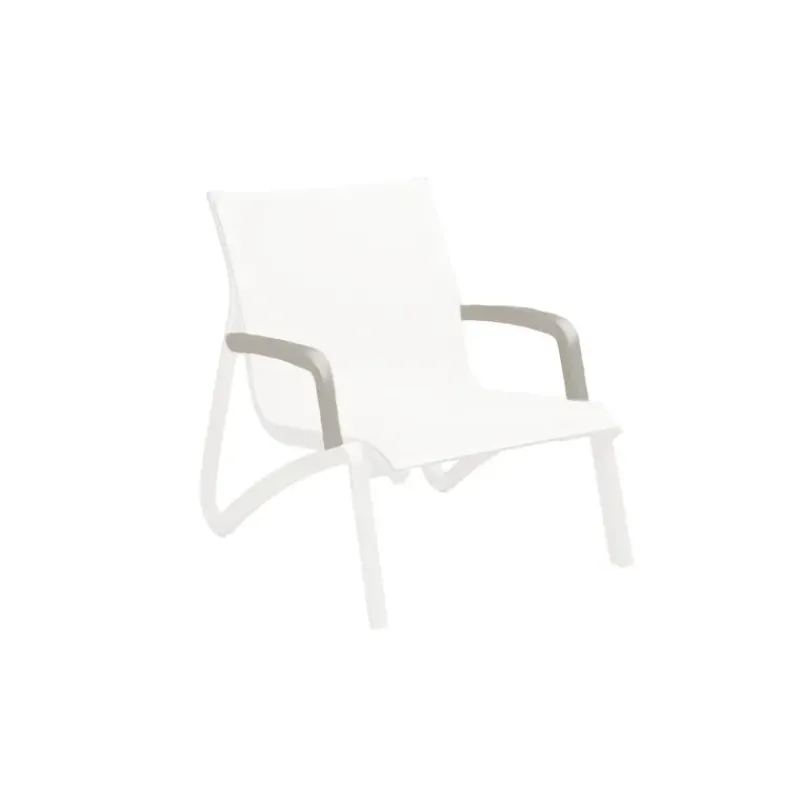 GROSFILLEX Mobilier Lounge | Mobilier Terrasse Restaurant*Lot 2 Accoudoirs pour Fauteuil Conversationnel Blanc Glacier Sunset