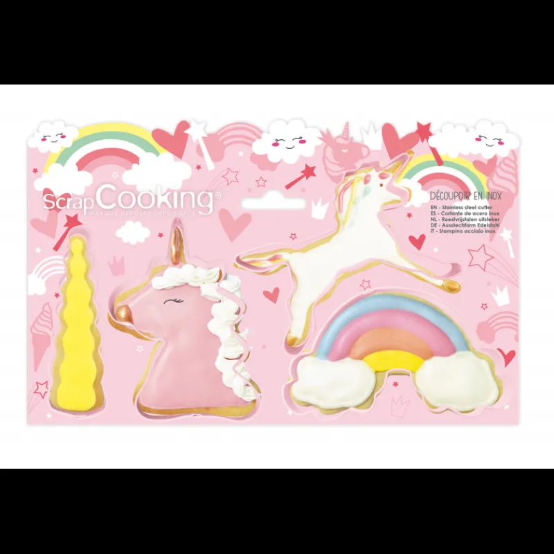 SCRAPCOOKING Emporte Pièce - Découpoir Pâtisserie*Lot de 4 Emporte-Pièces Licorne